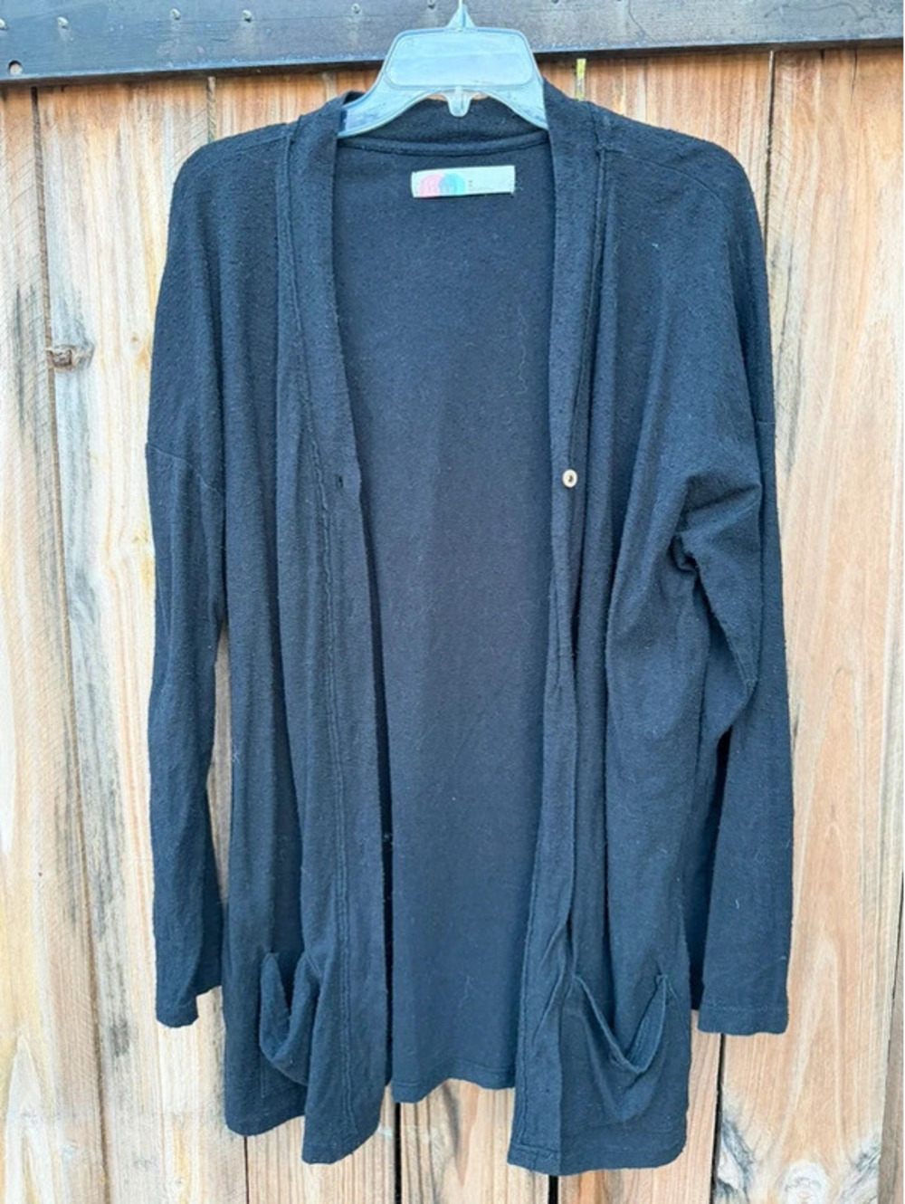 Free People Cozy Black Duster Cardigan